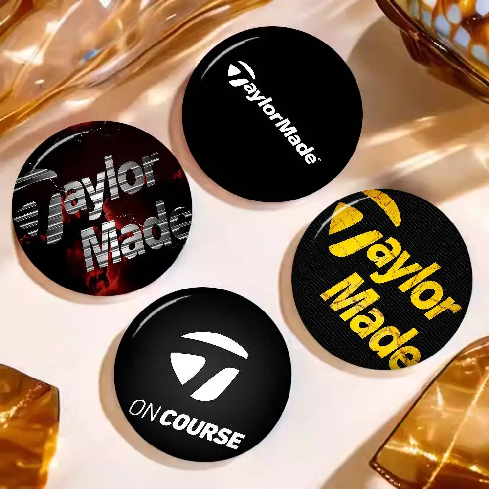 Golf Equipment Brand T-Taylormade G-Golf Creative Pins Funny Faces Round Snap-in Brooch Badge Backpack Hat Accessories