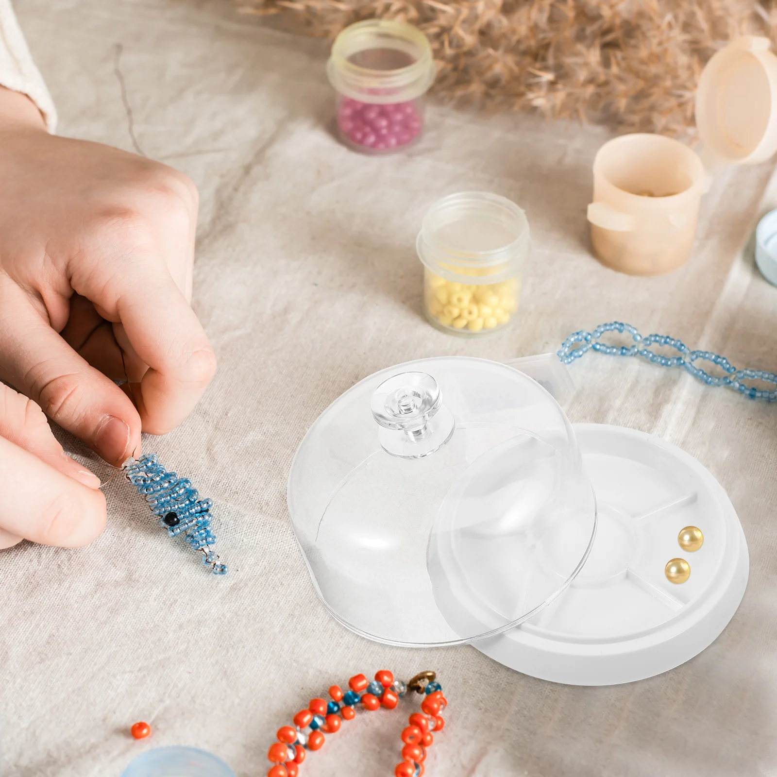 

Watch Parts Storage Case with Dome Lid for Watchmaker Supplies and Accessories Watch Movement Holder Movement Parts Storage