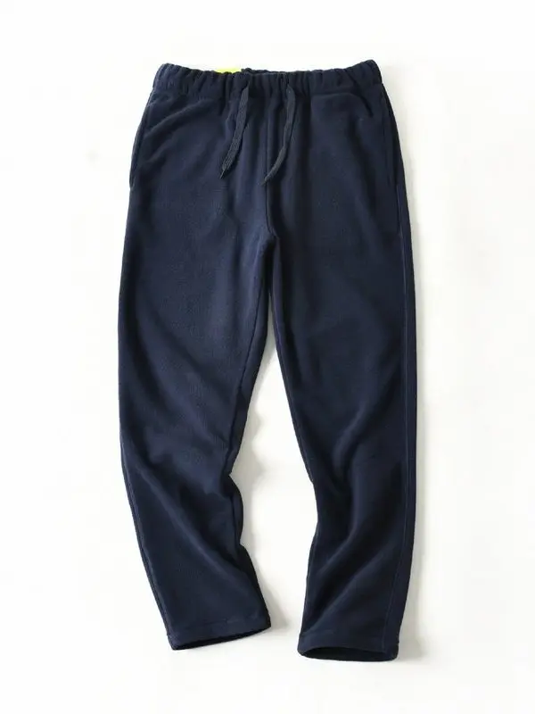 

Утепленные ветрозащитные теплые прямые повседневные брюки для мужчин, спортивные штаны с эластичным поясом, осенне-зимняя новая модная коллекция