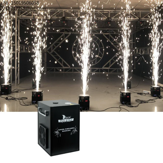 High End Mini Small Electric Cold Spark Machine Jet Gold Fountain Magical Special Effects for Indoor Wedding Stage DJ