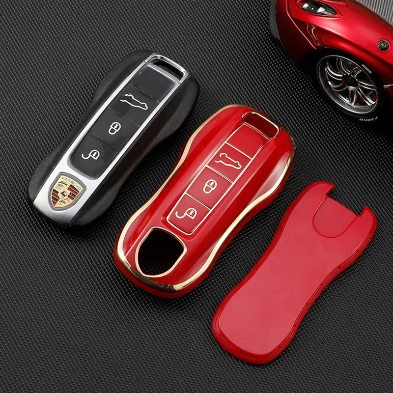 Car Key Case for Porsche Panamera Carman Macann Bobst Cayenne 911 970 981 991 996 92A Cover Shell Fob Protector Accessories