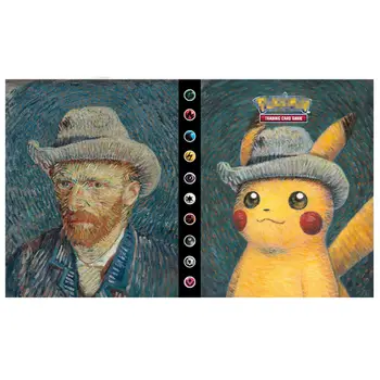 卡片冊 240張卡片收納冊 地圖 信件夾 活頁夾 噴火龍 VMAX 超夢 梵谷 PTCG 動畫卡片保護套 筆記本 禮物 8 最佳銷售 寶可夢卡片夾 - №6