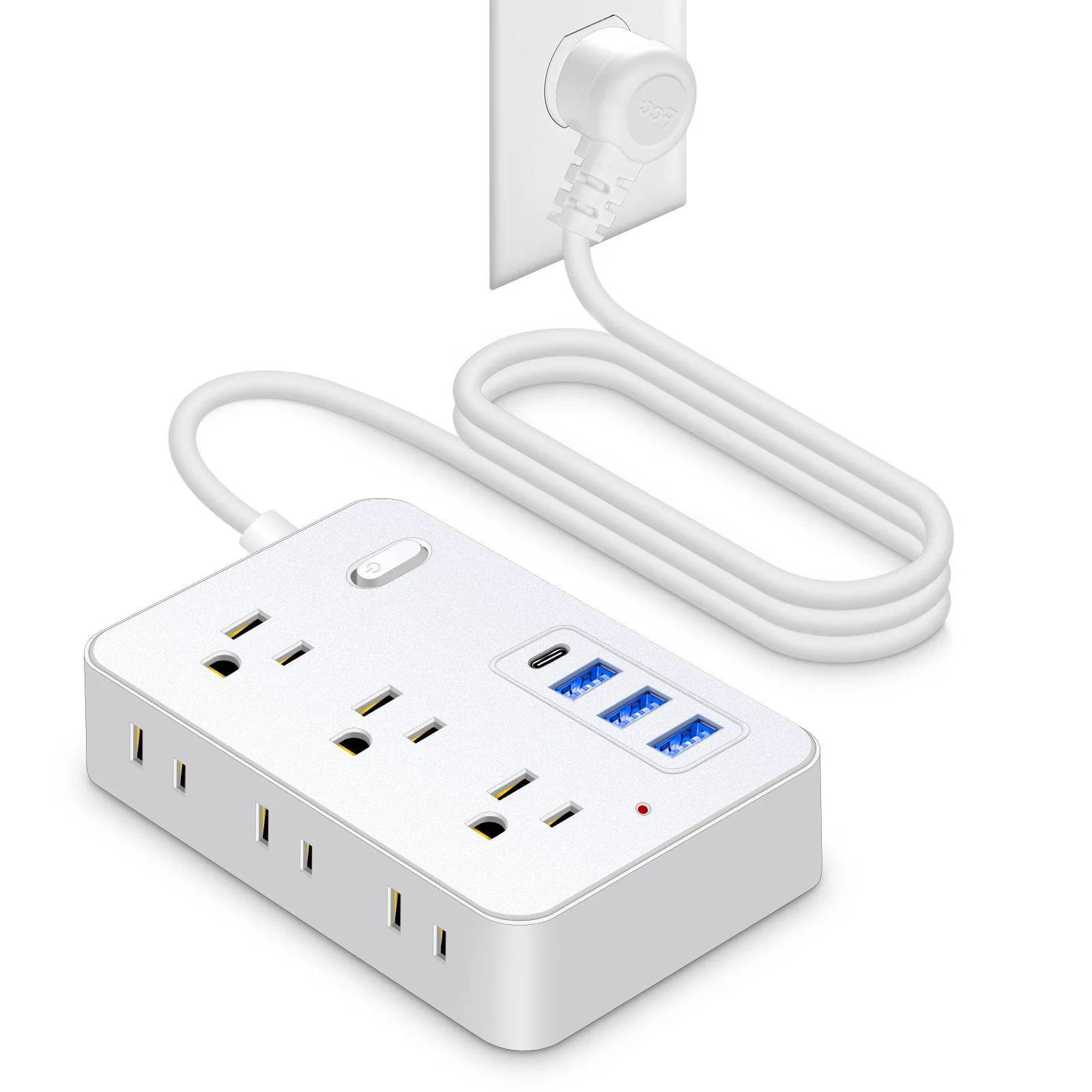 Cross border special US standard smart power strip with USB C socket panel ideal for international business high performance
