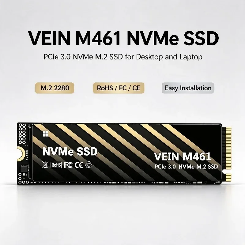 VEIN M461 M.2 2280 PCIe 3.0 NVMe SSD Read High Speed 500GB-4TB Internal Solid State Drive For Laptop Desktop PC