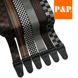 2023 Nylon Steel-String Bass Guitar Strap, Lattice, Suitable for Music, New