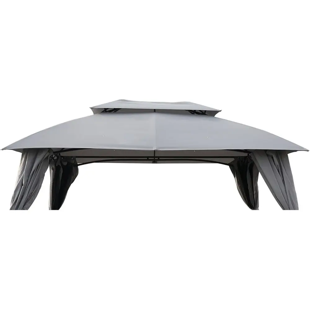 

10x13 Gazebo Replacement Canopy Curved Top Double Soft Canopy for Patio, Deck, Backyard, Garden, Lawns Curved top,ONLY Top With
