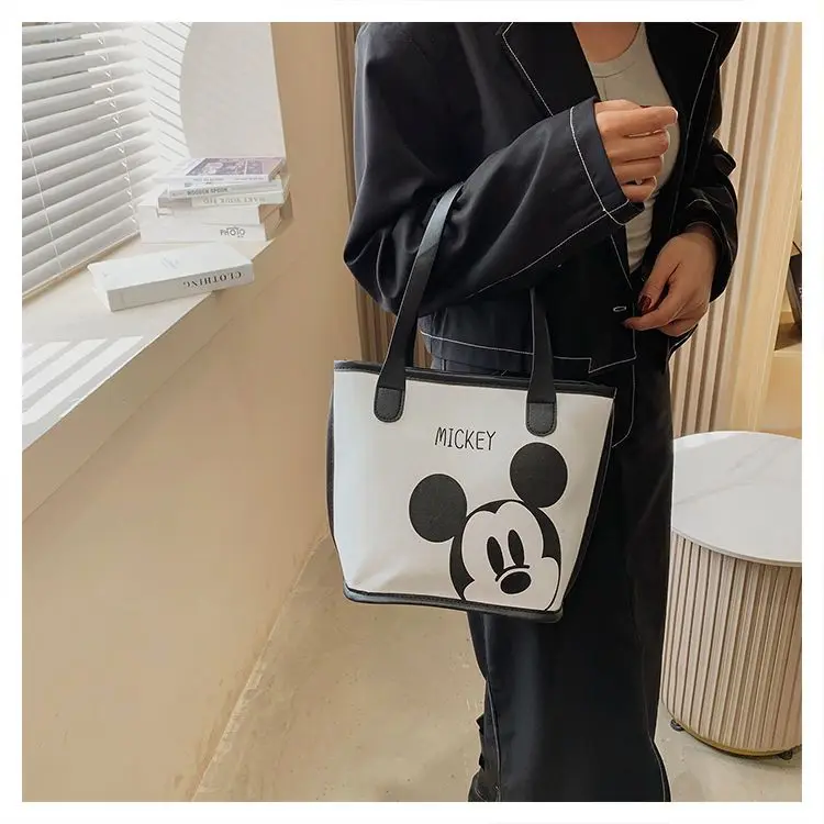 Disney\'s New Cartoon Mickey Mouse Lady Handbag Large-capacity Multi-function Messenger Bag