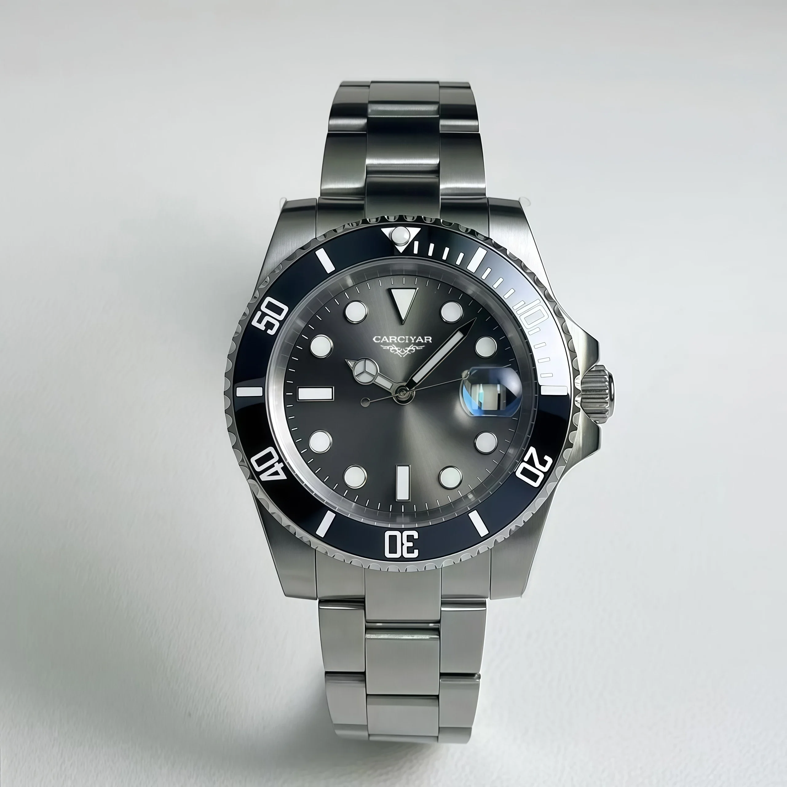 40MM Men's Automatic Mechanical Sports Watch, 904L, Full-Featured, World Time, Stainless Steel