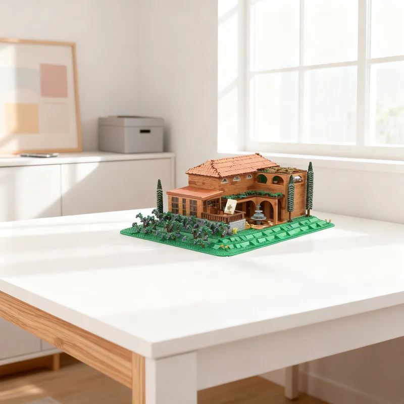 

4000 деталей MOC: Тосканская вилла и модель-конструктор BrickLink Designer Program. Креативный подарок для самостоятельной сборки, декоративное украшение премиум-класса.