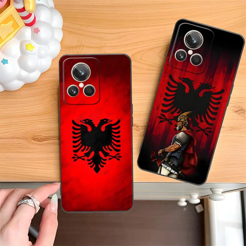 

Чехол для мобильного телефона с флагом Албании для Realme GT 8 Neo Pro C75 73 71 C67 65 C55 53 C35 31 C20 15, чехол с цветной печатью