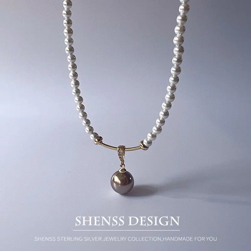 Ultimate Temperament Shell Pearl Pendant Necklace for Women