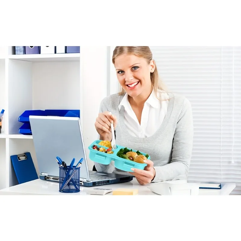 Bento Box Auslaufsichere Lunchbox – leicht zu reinigen, stapelbares Design, Urlaub, Abschluss, Büro und Schulanfang