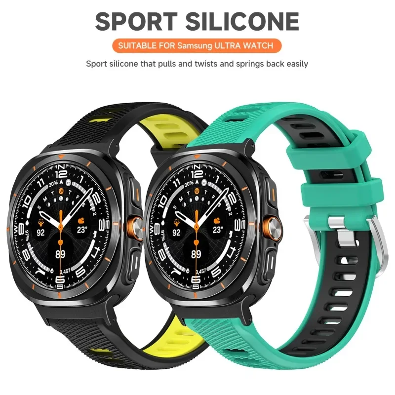 

Силиконовый ремешок для Samsung Galaxy Watch 7 Ultra 47 мм без зазоров, спортивный браслет для Galaxy Watch Ultra, 47 мм, ремешок для часов