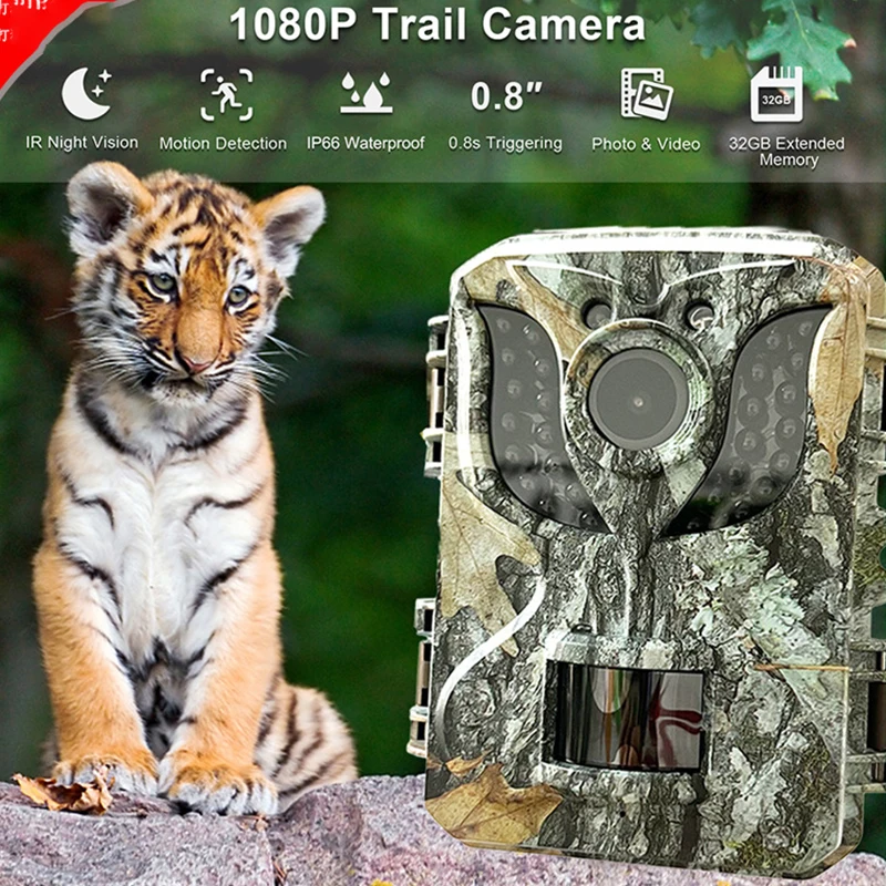 

Mini Hunting Trail Camera 16MP 1080P HD Infrared Night Vision Waterproof Outdoor Motion Activated Wildlife Scouting Photo Traps