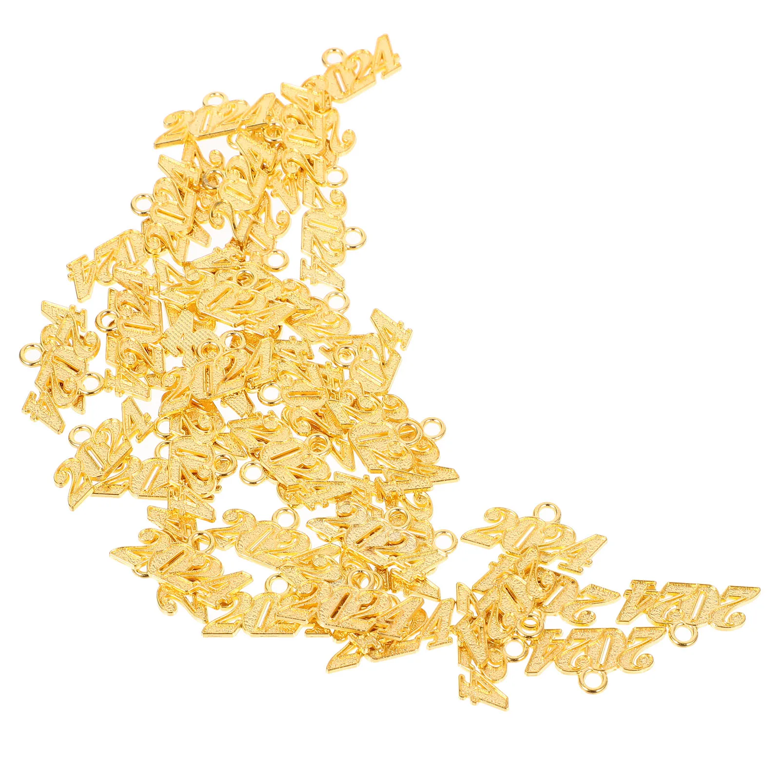 

50 Pcs Number Pendant Necklaces Diy Jewelry Pendants Ornaments Accessories Charms for Alloy