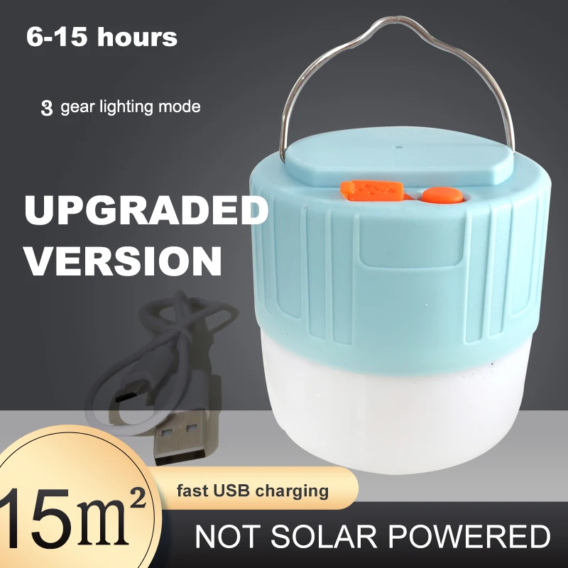 Powerful 15h LED Camping Light USB Rechargeable Outdoor Camping Lantern Portable Tent Lamp Emergency Lights for BBQ,Hiking,Stall