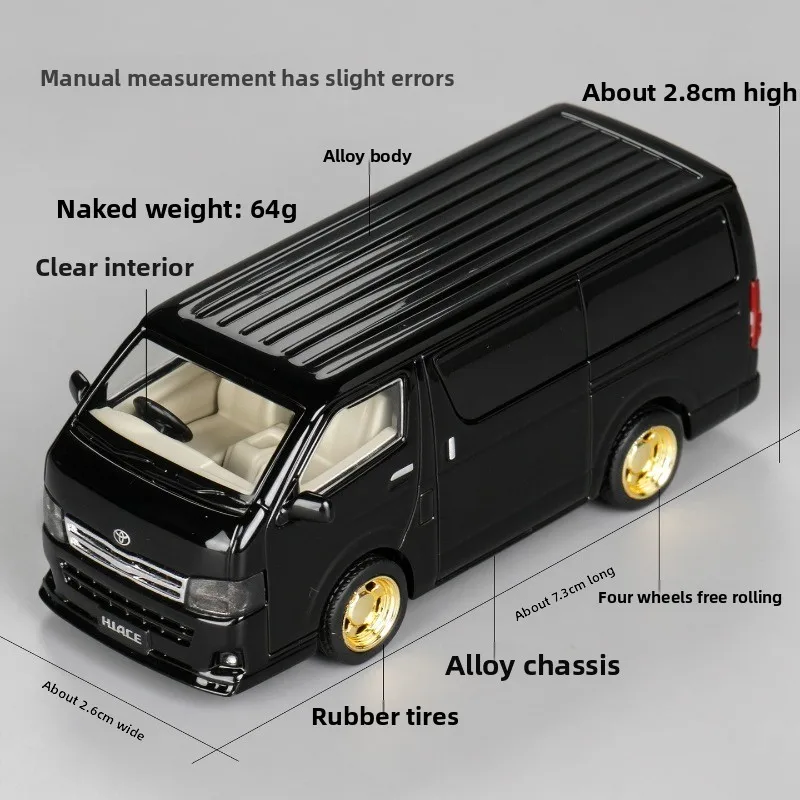 JKM 1:64 Officially Licensed HiAce H200 Fifth Generation Alloy Van Model Diecast Car Toy Collection Ornament Miniature Voiture