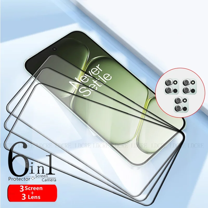 

6in1 For Oneplus Nord 6 Glass Oneplus Nord 6 Tempered Glass Full Cover Glue 9H HD Screen Protector For Oneplus Nord 6 Lens Glass