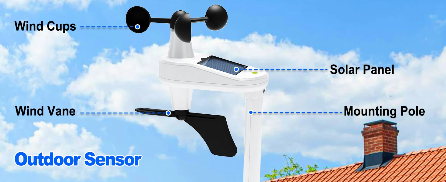 RADDY VP7 Weather Station Wireless Indoor Outdoor Thermometer User Manual
