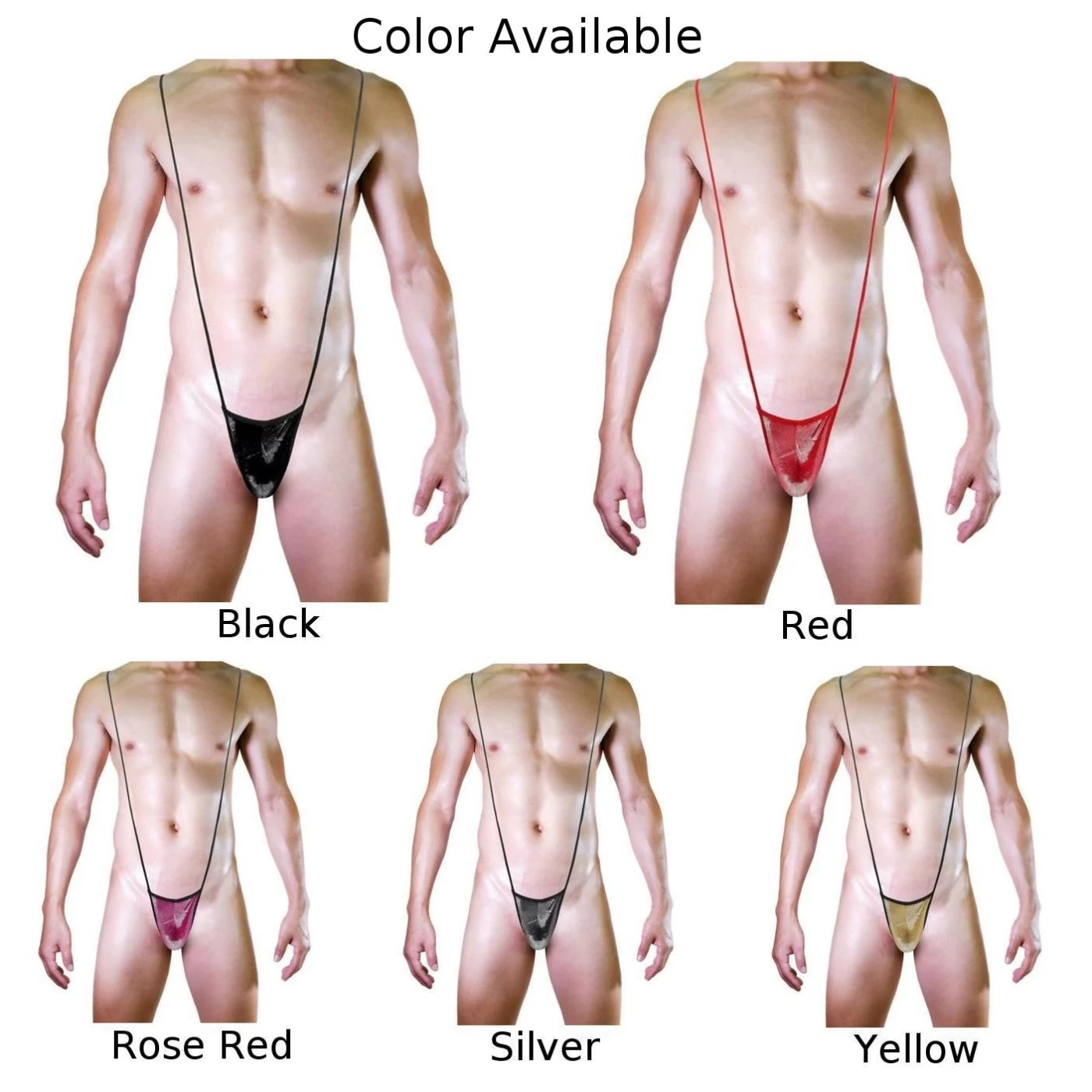 Sexy Men\'s Borat V Sling Underwear Sling Shot Thong Super Bikini Bodysuit Hombre Solid Shiny Swimsuit Seduction Erotic Jumpsuit