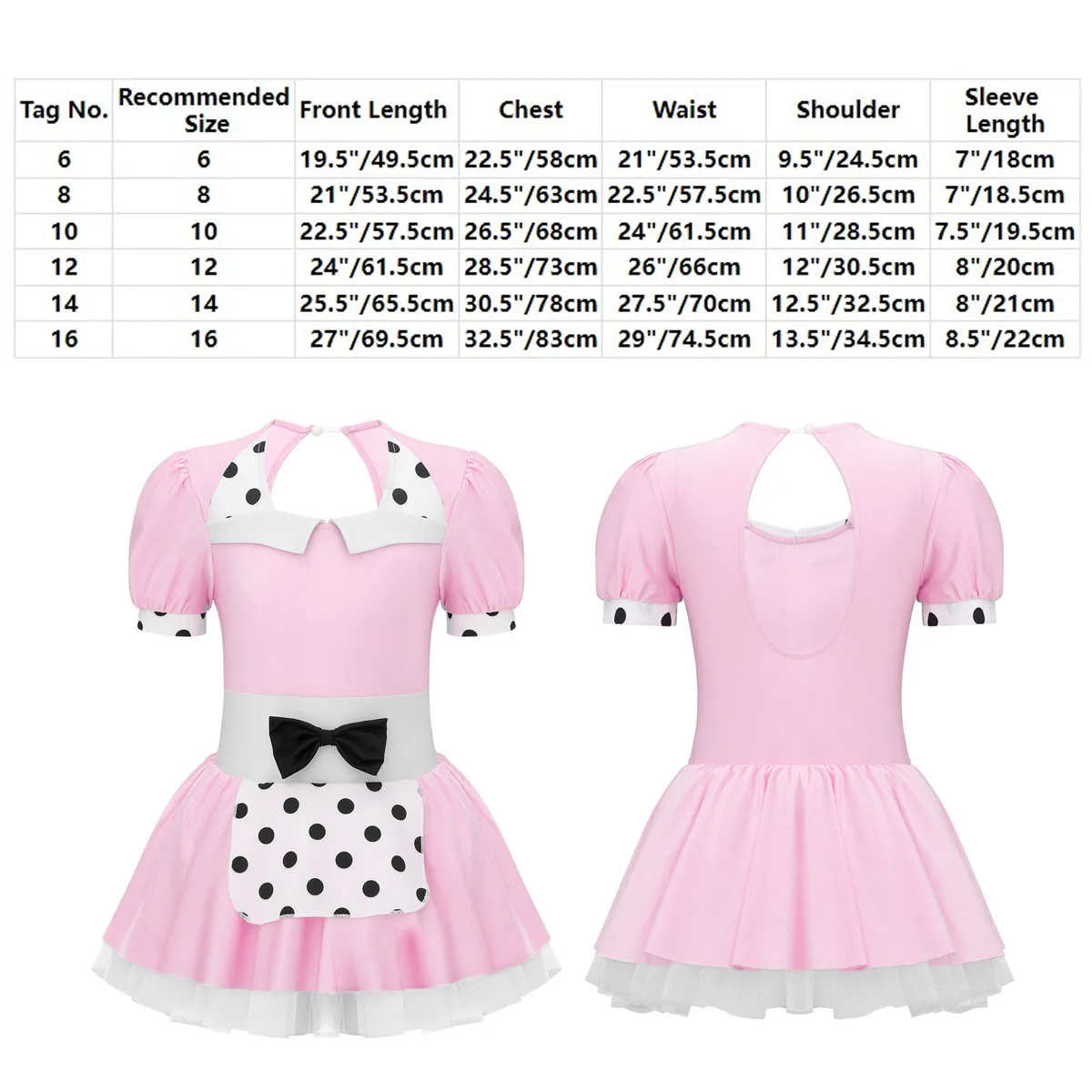 Kinder Mädchen Lebkuchen Kostüm Striped Bowknot Spitze Trim Halloween Weihnachten Cosplay Kleid Up Ballett Trikot Tutu Kleid Dancewear