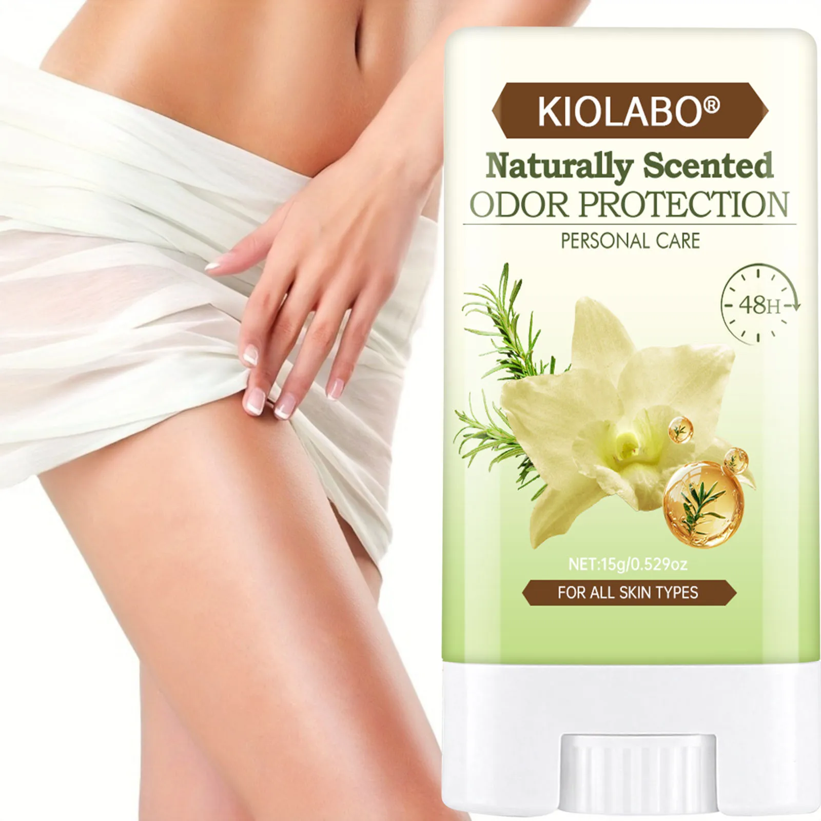 48 Hour Aluminum-FreeDeodorizing Cream - High-Efficiency MoisturizingNon-Irritant Portable Twist Design for Sweat & Odor Control