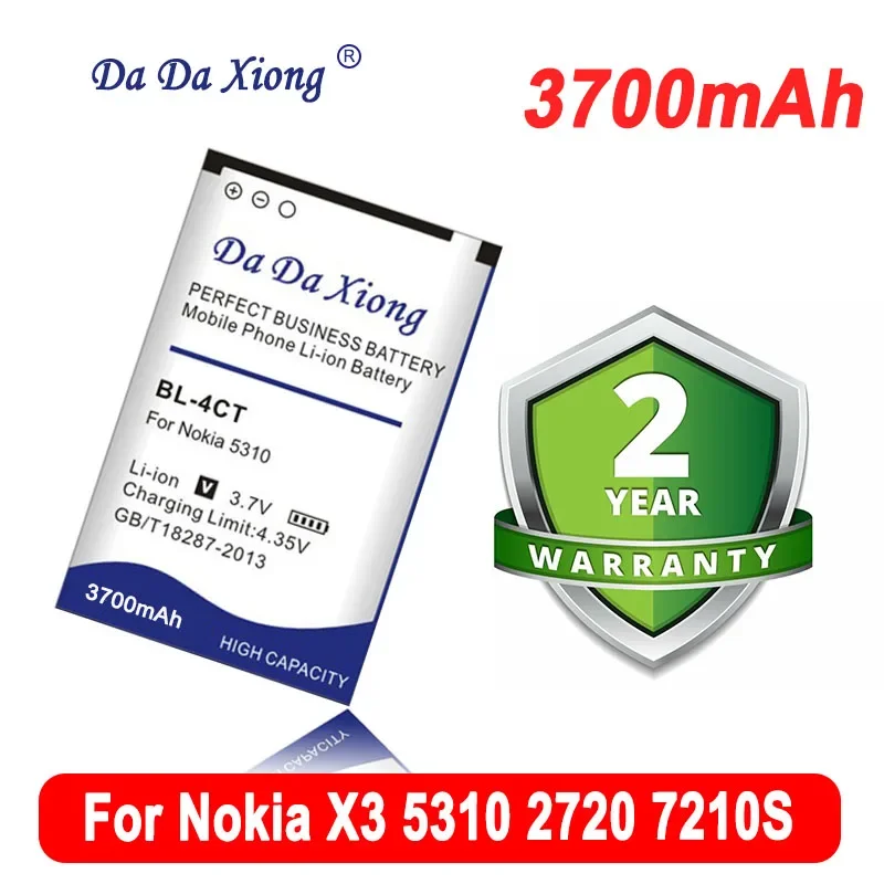 DaDaXiong 3700mAh BL-4CT BL4CT Li-Ion для Nokia 5310 5630XM 7212C 7210C 6600F батарея для телефона