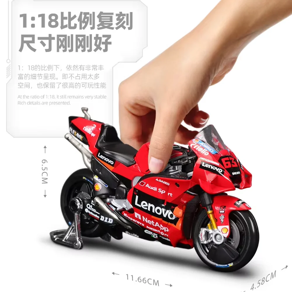 New Maisto 1:18 Moto Gp Gasgas Factory Racing Tech3 #37 Moto Ducati Lenovo Team 2023 MotoGP Champion #1 #23 Die Cast Toy Gift