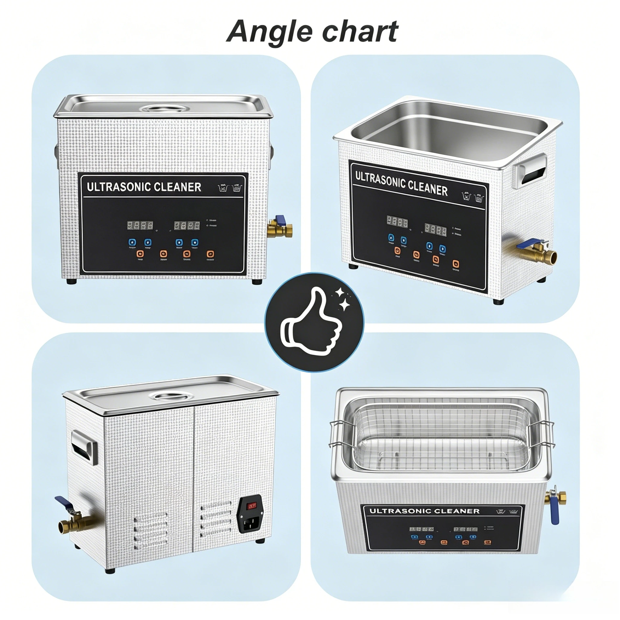 2L-30L Ultrasonic Cleaner 60W-600W Ultrasound Washing Bath Machine US EU UK AU Plug for Dental Jewelry Retainer Cleaning