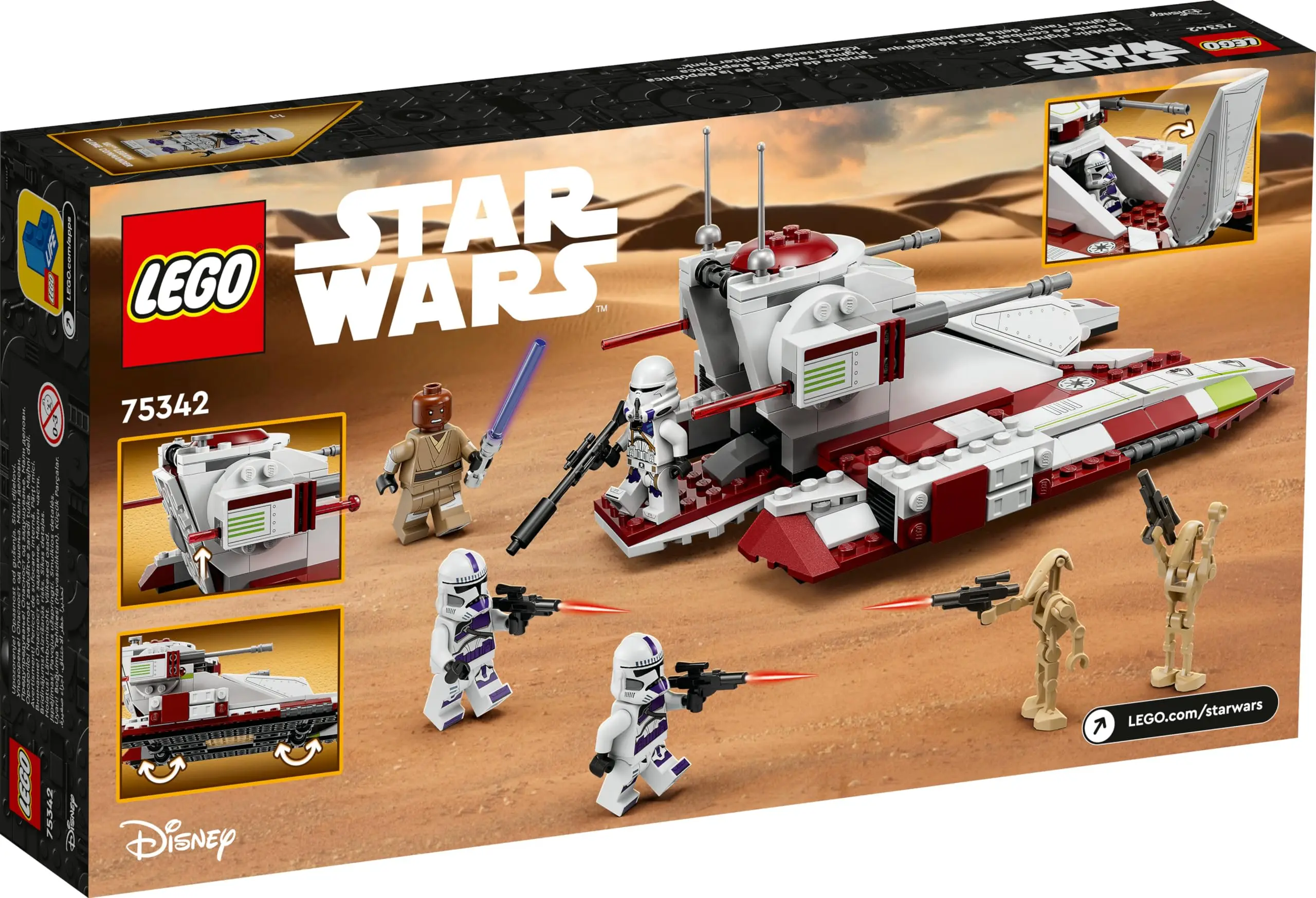 LEGO Star Wars Republic Fighter Tank Building Blocks giocattoli per età 7 + compleanno natale capodanno regalo 75342