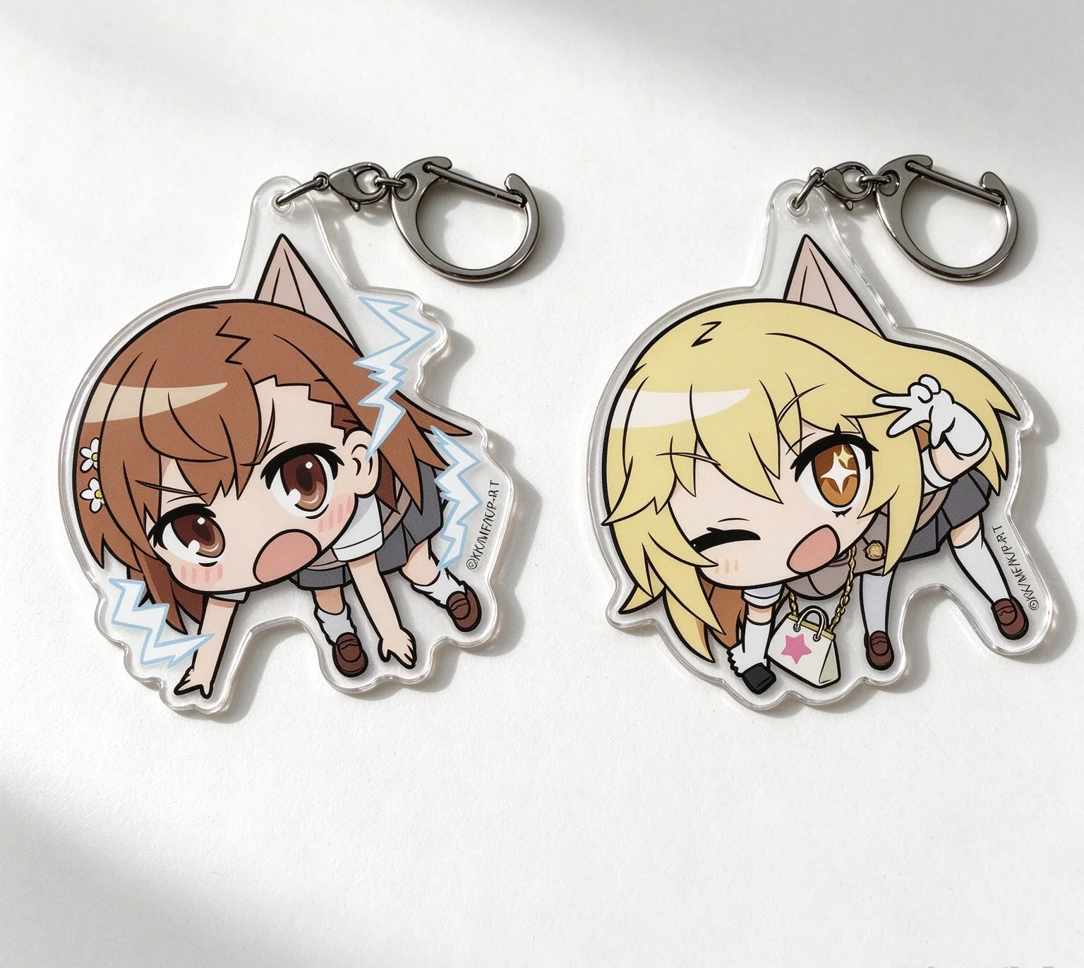 6CM A Certain Scientific Railgun Acrylic Pendant Keychains Bag Decorations Animation Peripheral Gifts For Friends