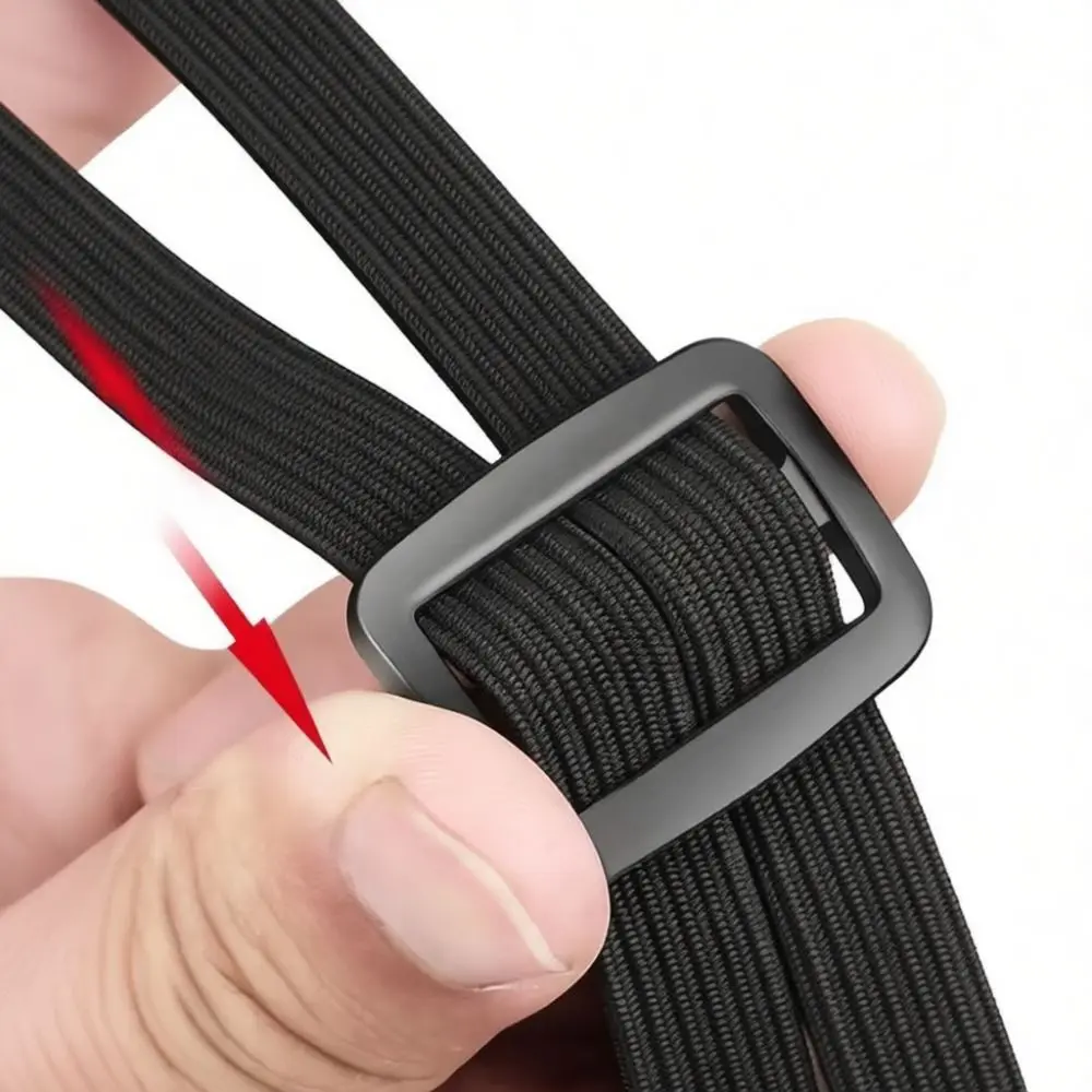 Elastic Bungee Cord Luggage Strap Bicycle Rear Rack Tie Down Belt Adjustable Rope For Ebike Cargo Binding Black