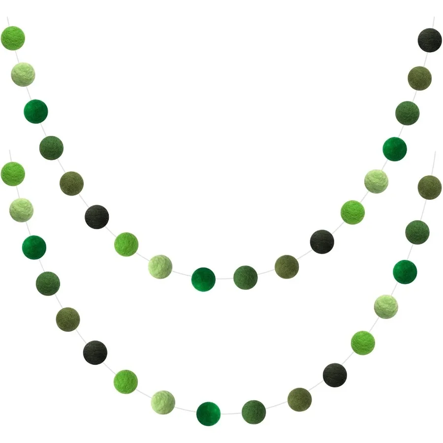 

Фетровая гирлянда Misscrafts 9,8 фута 100% шерсть Roving Pom Pom Garland 20 мм Красочная для детского душа Grand Opening Party Festiv