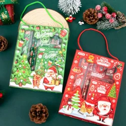 5/6Pcs/set Christmas Gifts for Kids Stationery set Party Favor Pencil Eraser Note Book Xmas School Goodie Bag Carnival Supplies