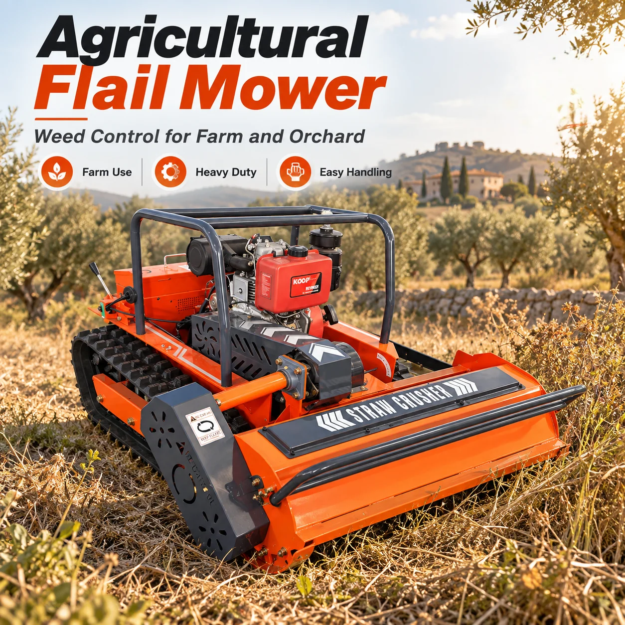Grass Cutter Custom Cutting Width with 1000mm Cutting All Terrain Remote Control Lawn Mower For Hillside Farmland Weeding