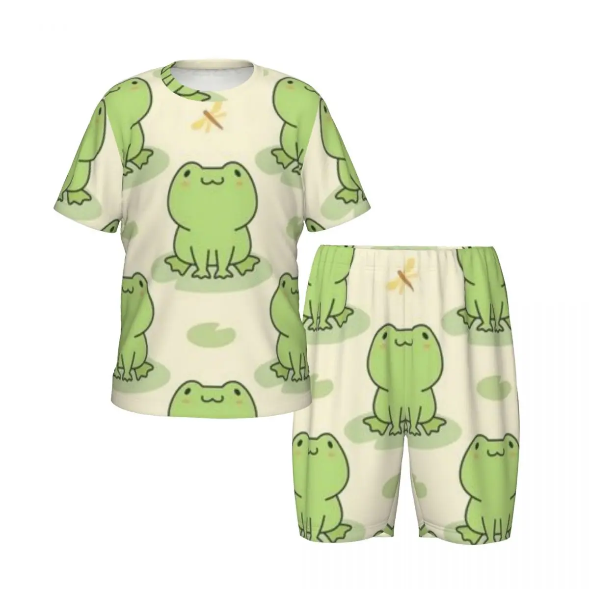 

kawaii Cute Frog Kid's Pajamas Set 2 Piece Set For Kids Casual Long sleeve Suit