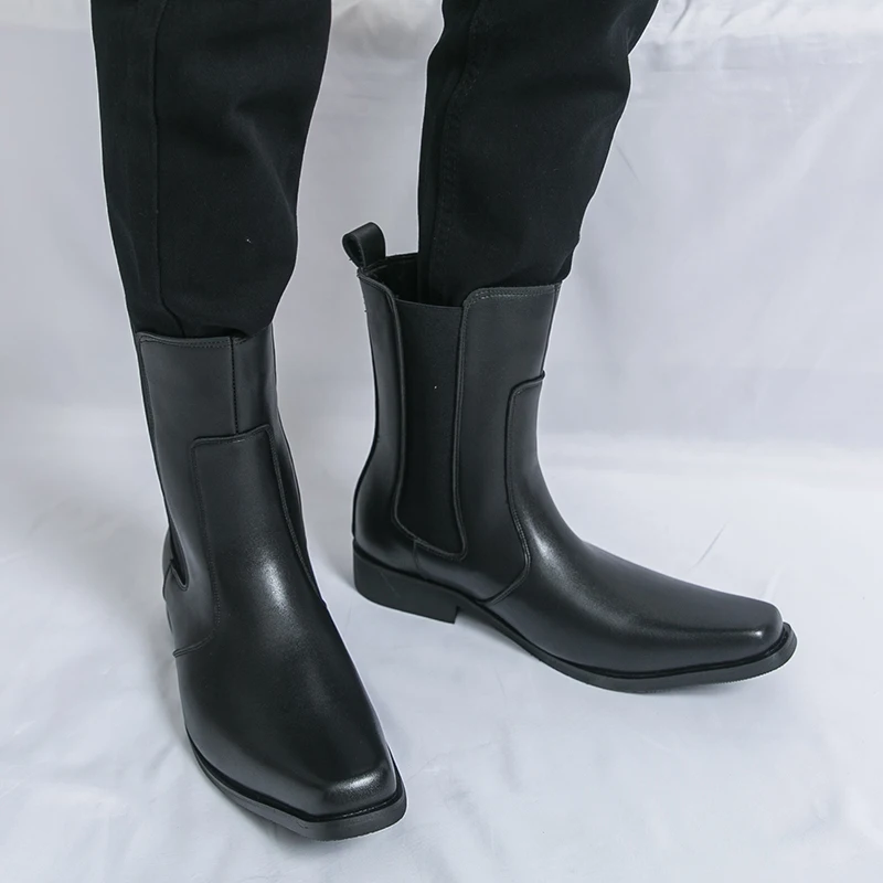 أحذية رجالية كاجوال على طراز الأعمال الكلاسيكي فستان الحفلات 38-46 للخريف والشتاء أحذية جلدية عالية الجودة جديدة مقاس كبير #6