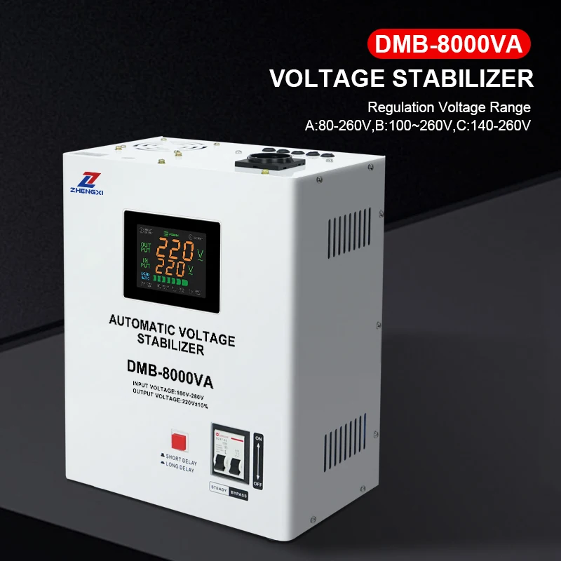 DMB Home AVR 220V AC Автоматические регуляторы напряжения/стабилизаторы 1kva 2kva 3kva 5kva 8kva 10kva Настенный монтаж для использования SVC