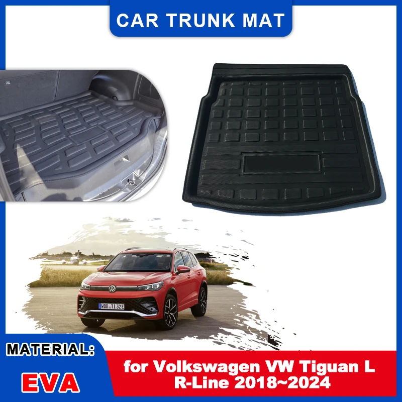 Car Trunk Liner for Volkswagen VW Tiguan L R-Line 2018~2024 Cargo Mat Waterproof Luggage Cover Carpet Storage Pad Accessories
