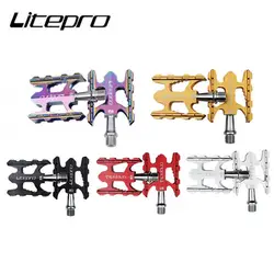 Litepro K3 페달 밀폐형 베어링 알루미늄 합금 미끄럼 방지 MTB 도로 BMX 범용 자전거 페달, Brompton Fnhon 접이식 자전거용