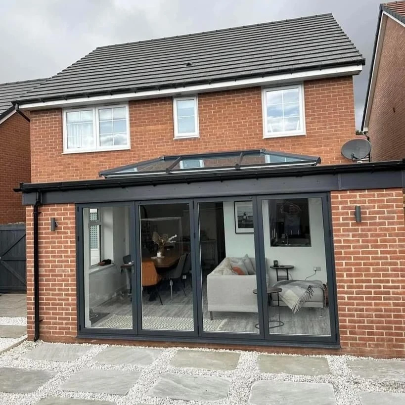 

Folding Door for Garden Entrance Exterior Metal Energy Efficient Accordion Door Glass Thermal Break Aluminum Doors Custom-Made