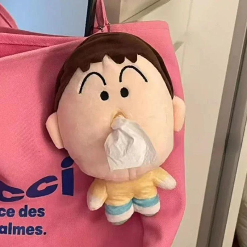 

Cartoon Anime Movie Accessories Crayon Shin Chan Dumb Paper Box Snot Tissue Box Doll Plush Toy