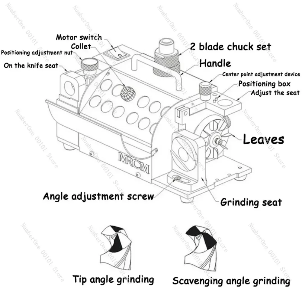 1PC MR-13A Drill Bit Sharpener Drill Grinding Machine Portable Carbide Tools, 3-13mm 100-135 Angle CE Certification 110/220V