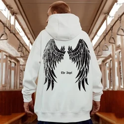 Autumn Winter Sweatshirt New Fashion Angel Wing Printed Hoodie High Quality Men's Women’s Casual Street Sports Fitness Clothing