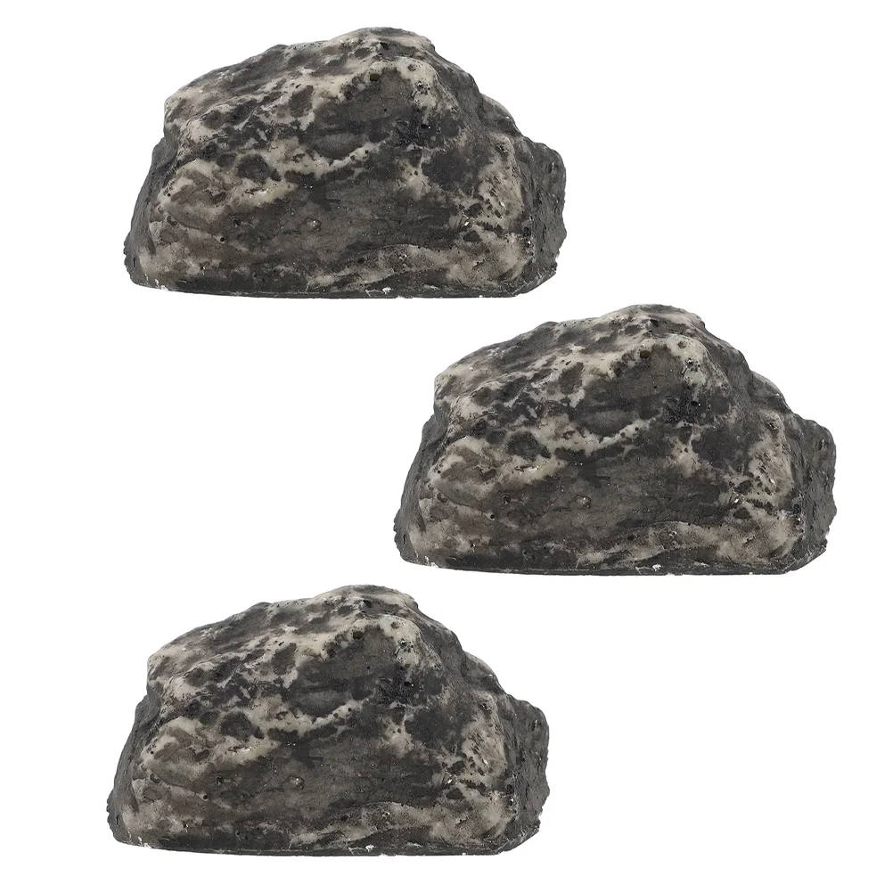 Portachiavi in pietra finta resistente alle intemperie da 3 pezzi. Portachiavi in pietra realistica per uso esterno. Deposito sicuro delle chiavi da giardino