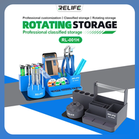 RELIFE RL-001H 360° Rotating Smart Repair Storage Rack Tweezers Screwdriver Tool Box Classification Rotating Storage Box