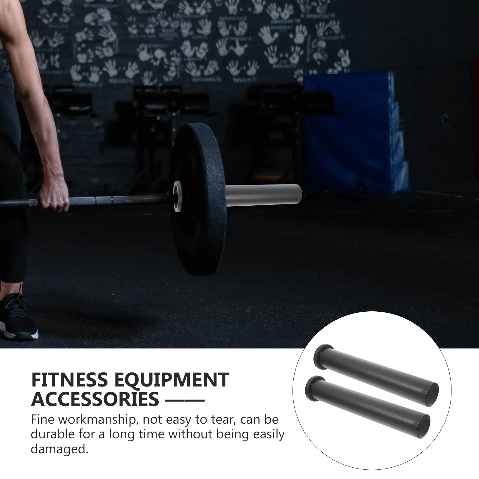 

1Set Flat End Barbell Rod Sleeve Plastic Handle Grip Anti-Slip Cover for Dumbbell Gym Equipment Replacement Parts