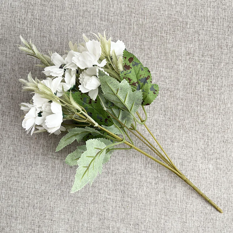 DIY aksesoris pernikahan pengantin buket Centerpiece Daisy bunga buatan sutra anggrek krisan pernikahan Prom dekorasi