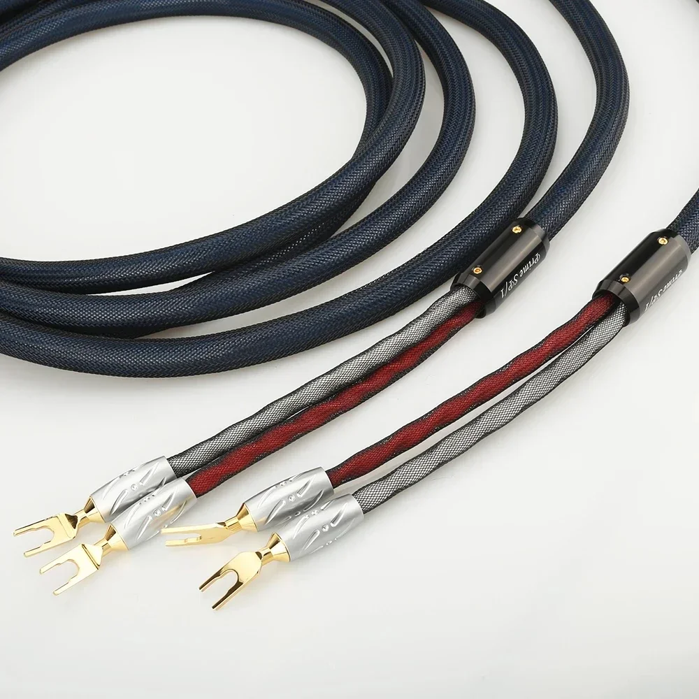 Pair VIBORG PRIME SP/1 Speaker cable with VS701G Pure Copper Gold plated spade