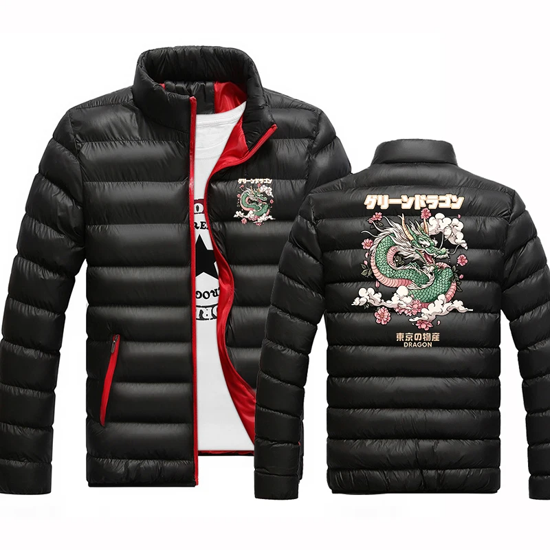 Dragon Graphics Tokyo 2026 New model The men's four-color cotton coat is suitable for winter hoodies jacket